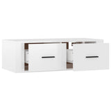 NNEVL Hanging TV Cabinet High Gloss White 80x36x25 cm Engineered Wood