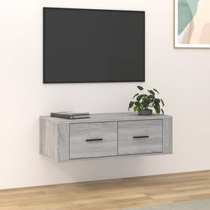 NNEVL Hanging TV Cabinet Grey Sonoma 80x36x25 cm Engineered Wood