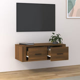 NNEVL Hanging TV Cabinet Brown Oak 80x36x25 cm Engineered Wood
