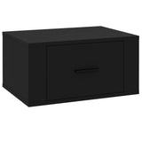 NNEVL Wall-mounted Bedside Cabinet Black 50x36x25 cm