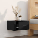 NNEVL Wall-mounted Bedside Cabinet Black 50x36x25 cm