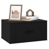 NNEVL Wall-mounted Bedside Cabinets 2 pcs Black 50x36x25 cm