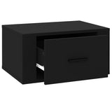 NNEVL Wall-mounted Bedside Cabinets 2 pcs Black 50x36x25 cm