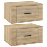 NNEVL Wall-mounted Bedside Cabinets 2 pcs Sonoma Oak 50x36x25 cm
