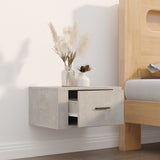 NNEVL Wall-mounted Bedside Cabinet Concrete Grey 50x36x25 cm