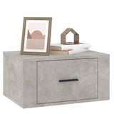 NNEVL Wall-mounted Bedside Cabinet Concrete Grey 50x36x25 cm