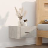 NNEVL Wall-mounted Bedside Cabinet Concrete Grey 50x36x25 cm