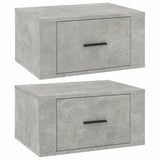 NNEVL Wall-mounted Bedside Cabinets 2 pcs Concrete Grey 50x36x25 cm
