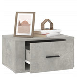 NNEVL Wall-mounted Bedside Cabinets 2 pcs Concrete Grey 50x36x25 cm
