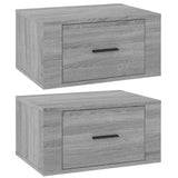 NNEVL Wall-mounted Bedside Cabinets 2 pcs Grey Sonoma 50x36x25 cm