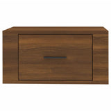 NNEVL Wall-mounted Bedside Cabinet Brown Oak 50x36x25 cm