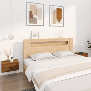 NNEVL Wall-mounted Bedside Cabinets 2 pcs Brown Oak 50x36x25 cm