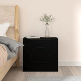 NNEVL Wall-mounted Bedside Cabinet Black 50x36x47 cm