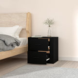 NNEVL Wall-mounted Bedside Cabinet Black 50x36x47 cm