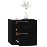 NNEVL Wall-mounted Bedside Cabinet Black 50x36x47 cm