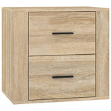 NNEVL Wall-mounted Bedside Cabinet Sonoma Oak 50x36x47 cm