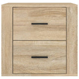 NNEVL Wall-mounted Bedside Cabinet Sonoma Oak 50x36x47 cm