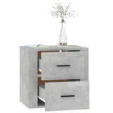 NNEVL Wall-mounted Bedside Cabinet Concrete Grey 50x36x47 cm