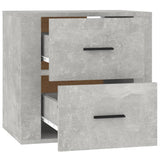 NNEVL Wall-mounted Bedside Cabinet Concrete Grey 50x36x47 cm