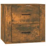 NNEVL Wall-mounted Bedside Cabinet Smoked Oak 50x36x47 cm