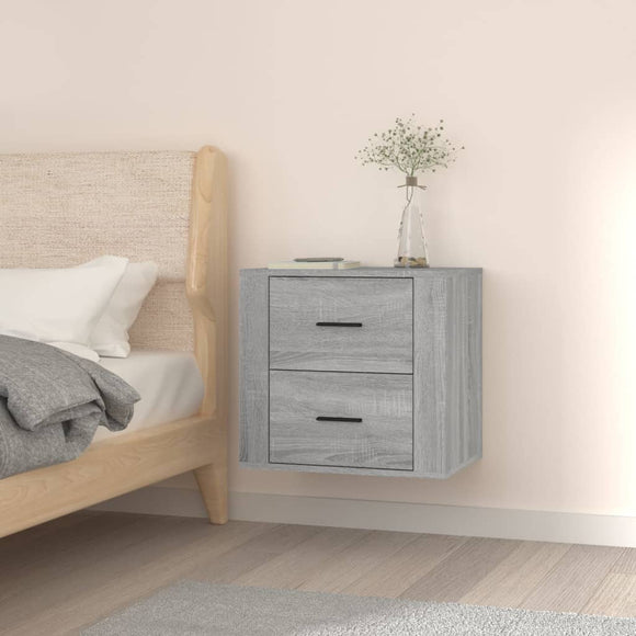 NNEVL Wall-mounted Bedside Cabinet Grey Sonoma 50x36x47 cm