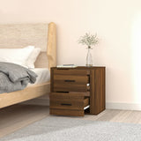 NNEVL Wall-mounted Bedside Cabinet Brown Oak 50x36x47 cm