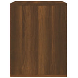 NNEVL Wall-mounted Bedside Cabinet Brown Oak 50x36x47 cm