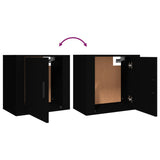 NNEVL Wall-mounted Bedside Cabinets 2 pcs Black 50x30x47 cm
