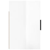 NNEVL Wall-mounted Bedside Cabinets 2 pcs High Gloss White 50x30x47cm