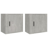 NNEVL Wall-mounted Bedside Cabinets 2 pcs Concrete Grey 50x30x47 cm