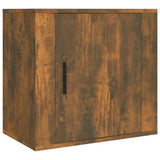 NNEVL Wall-mounted Bedside Cabinet Smoked Oak 50x30x47 cm
