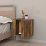 NNEVL Wall-mounted Bedside Cabinet Smoked Oak 50x30x47 cm