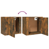 NNEVL Wall-mounted Bedside Cabinet Smoked Oak 50x30x47 cm