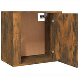 NNEVL Wall-mounted Bedside Cabinets 2 pcs Smoked Oak 50x30x47 cm