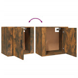 NNEVL Wall-mounted Bedside Cabinets 2 pcs Smoked Oak 50x30x47 cm