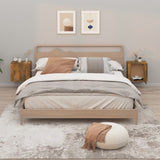 NNEVL Wall-mounted Bedside Cabinets 2 pcs Smoked Oak 50x30x47 cm