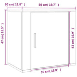 NNEVL Wall-mounted Bedside Cabinet Grey Sonoma 50x30x47 cm