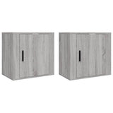 NNEVL Wall-mounted Bedside Cabinets 2 pcs Grey Sonoma 50x30x47 cm