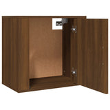 NNEVL Wall-mounted Bedside Cabinet Brown Oak 50x30x47 cm
