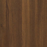 NNEVL Wall-mounted Bedside Cabinet Brown Oak 50x30x47 cm