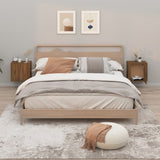 NNEVL Wall-mounted Bedside Cabinets 2 pcs Brown Oak 50x30x47 cm