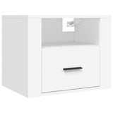 NNEVL Wall-mounted Bedside Cabinet White 50x36x40 cm