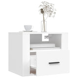 NNEVL Wall-mounted Bedside Cabinet White 50x36x40 cm