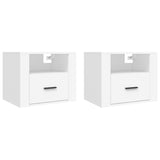 NNEVL Wall-mounted Bedside Cabinets 2 pcs White 50x36x40 cm