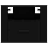 NNEVL Wall-mounted Bedside Cabinets 2 pcs Black 50x36x40 cm