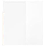 NNEVL Wall-mounted Bedside Cabinet High Gloss White 50x36x40 cm