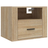 NNEVL Wall-mounted Bedside Cabinet Sonoma Oak 50x36x40 cm