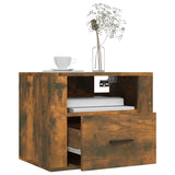 NNEVL Wall-mounted Bedside Cabinets 2 pcs Smoked Oak 50x36x40 cm