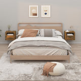 NNEVL Wall-mounted Bedside Cabinets 2 pcs Smoked Oak 50x36x40 cm
