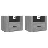 NNEVL Wall-mounted Bedside Cabinets 2 pcs Grey Sonoma 50x36x40 cm